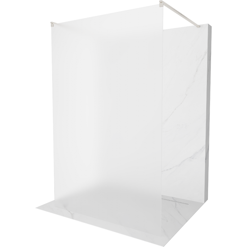 Mexen Kioto vrijstaande douchewand 140 x 200 cm, matglas 8 mm, geborsteld nikkel - 800-140-002-97-30