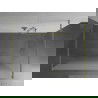 Mexen Kioto freistehende Duschwand 100 x 200 cm, satiniert 8 mm, gebürstetes Gold - 800-100-002-55-30