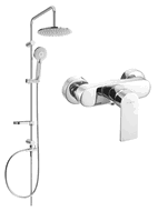 Ensemble de douche apparent Mexen Carl avec pommeau de douche et robinetterie de douche Royo, chrome - 72240240-00