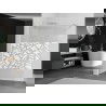 Mexen Kioto Walk-in Duschwand 140 x 200 cm, weißes Muster 8 mm, gebürstetes Nickel - 800-140-101-97-85