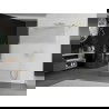 Mexen Kioto vrijstaande douchewand 140 x 200 cm, transparant/mat 8 mm, geborsteld goud - 800-140-002-55-35
