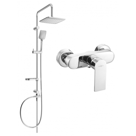 Mexen Sven Aufputz-Duschset mit Regenbrause und Duscharmatur Royo, Chrom - 72240262-00