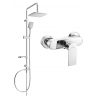 Mexen Royo Sven exposed shower set with rain shower and shower mixer, chrome - 72240262-00