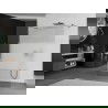 Mexen Kioto vrijstaande douchewand 140 x 200 cm, transparant/mat 8 mm, geborsteld gun grijs - 800-140-002-66-35