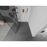 Mexen Kioto Duschwand Walk-in 100 x 200 cm, weiße Welle 8 mm, gold gebürstet - 800-100-101-55-97