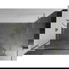 Mexen Kioto Duschwand Walk-in 110 x 200 cm, weiße Welle 8 mm, gebürstetes Gold - 800-110-101-55-97
