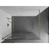 Mexen Kioto paroi de douche Walk-in 130 x 200 cm, vague blanche 8 mm, or brossé - 800-130-101-55-97