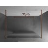 Mexen Kioto freestanding shower screen 140 x 200 cm, transparent/frosted 8 mm, brushed copper - 800-140-002-65-35