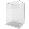 Mexen Kioto freestanding shower screen 140 x 200 cm, transparent/frosted 8 mm, brushed copper - 800-140-002-65-35