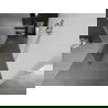 Mexen Kioto vrijstaande douchewand 100 x 200 cm, transparant/matglas 8 mm, geborsteld nikkel - 800-100-002-97-35