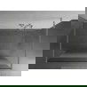Mexen Kioto vrijstaande douchewand 100 x 200 cm, transparant/matglas 8 mm, geborsteld nikkel - 800-100-002-97-35