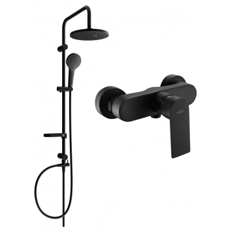 Mexen Royo Erik ensemble de douche extérieur avec pomme haute et mitigeur de douche, noir - 72240205-70