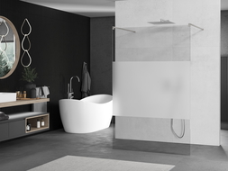 Mexen Kioto ελεύθερη ανεξάρτητη ντουζιέρα 120 x 200 cm, διαφανές/παγωμένο 8 mm,