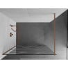 Mexen Kioto Walk-in Shower Wall 90 x 200 cm, White Wave 8 mm, Brushed Copper - 800-090-101-65-97