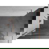 Mexen Kioto Duschabtrennung Walk-in 110 x 200 cm, weiße Welle 8 mm, gebürstetes Kupfer - 800-110-101-65-97