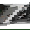 Mexen Kioto vrijstaande douchewand 120 x 200 cm, grafiet 8 mm, geborsteld koper - 800-120-002-65-40
