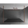 Mexen Kioto samostojeći tuš zid 130 x 200 cm, grafit 8 mm, brušeni bakar - 800-130-002-65-40