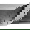 Mexen Kioto Duschwand Walk-in 100 x 200 cm, weiße Welle 8 mm, gun gray gebürstet - 800-100-101-66-97