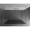 Mexen Kioto Freestanding Shower Screen 110 x 200 cm, Graphite 8 mm, Brushed Nickel - 800-110-002-97-40