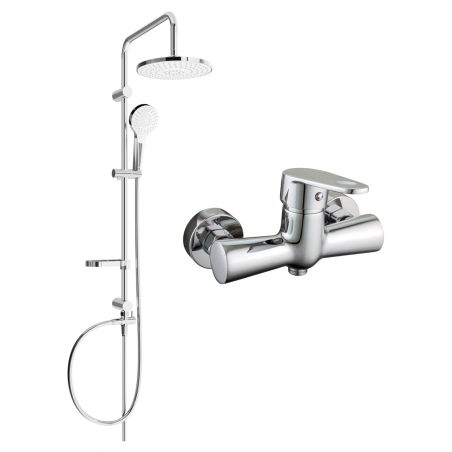 Mexen Kama Erik set doccia esterno con soffione e miscelatore doccia, cromato - 72540205-00