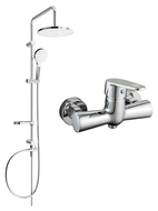 Mexen Erik ensemble de douche en saillie avec pomme de douche et mitigeur de douche Kama, chrome - 72540205-00