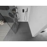 Mexen Kioto Walk-in Shower Wall 130 x 200 cm, White Pattern 8 mm, Gun Gray Brushed - 800-130-101-66-97