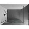 Mexen Kioto dušisein Walk-in 140 x 200 cm, valge laineline 8 mm, gun gray harjatud - 800-140-101-66-97