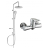 Mexen Carl exposed shower set with rain shower and Kama shower faucet, chrome - 72540240-00