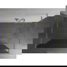 Mexen Kioto freistehende Duschwand 140 x 200 cm, graphit 8 mm, gebürstetes Gold - 800-140-002-55-40