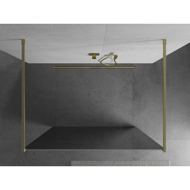 Mexen Kioto iseseisev dušisein 100 x 200 cm, peegel 8 mm, kuldne harjatud - 800-100-002-55-50