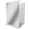 Mexen Kioto freestanding shower panel 120 x 200 cm, 8 mm mirror, brushed gold - 800-120-002-55-50
