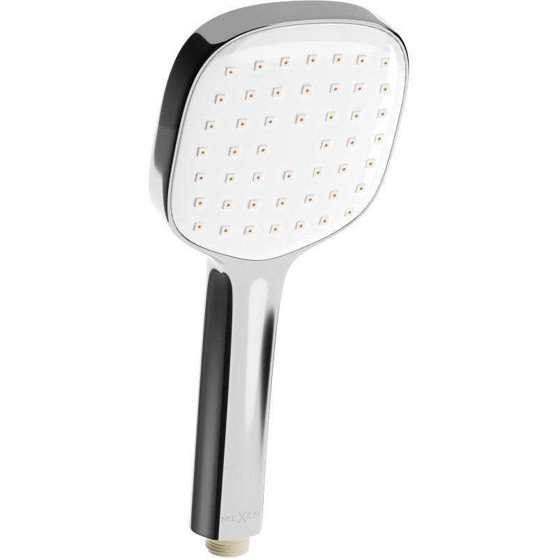 Mexen R-33 1-function shower handle, chrome/white - 79533-02
