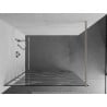 Mexen Kioto paroi de douche Walk-in 130 x 200 cm, vague blanche 8 mm, nickel brossé - 800-130-101-97-97