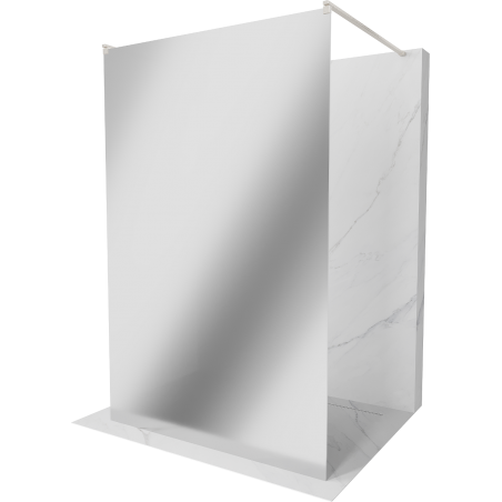 Mexen Kioto parede de duche independente 130 x 200 cm, espelho 8 mm, níquel escovado - 800-130-002-97-50