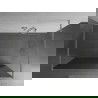 Mexen Kioto vrijstaande douchewand 140 x 200 cm, spiegel 8 mm, geborsteld nikkel - 800-140-002-97-50