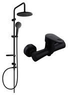Mexen Erik conjunto de ducha exterior con rociador y grifo de ducha Kama, negro - 72540205-70