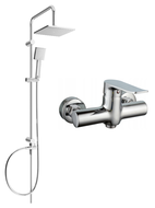 Mexen Tord ensemble de douche extérieur avec pommeau de douche et mitigeur de baignoire Pecos, chromé - 72740200-00
