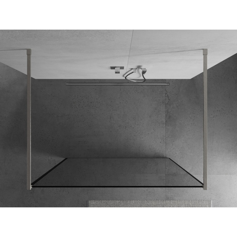Mexen Kioto vabakujuline dušisein 100 x 200 cm, must raam 8 mm, harjatud nikliviimistlus - 800-100-002-97-70