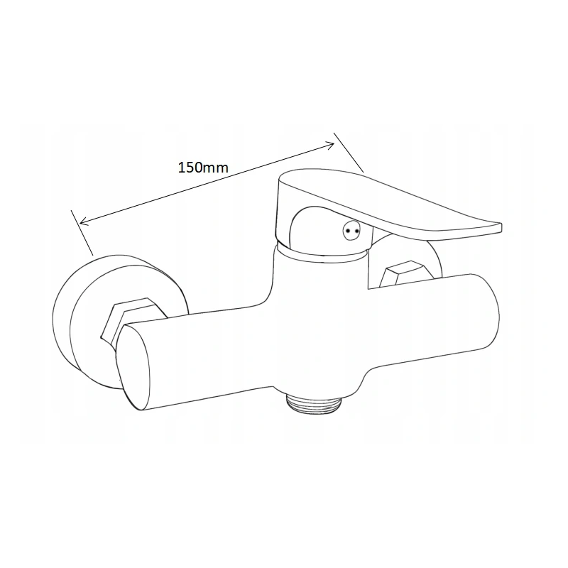 Mexen Carl surface-mounted shower set with shower head and Pecos shower mixer, chrome - 72740240-00