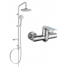 Mexen Carl ensemble de douche apparent avec douche de tête et mitigeur de douche Pecos, chrome - 72740240-00