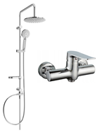 Mexen Carl ensemble de douche apparent avec douche de tête et mitigeur de douche Pecos, chrome - 72740240-00