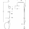 Mexen Pecos Carl Opbouw Douche Set met Regendouche en Douchekraan, Chroom - 72740240-00