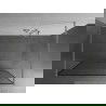 Mexen Kioto vrijstaande douchewand 140 x 200 cm, zwart frame 8 mm, geborsteld nikkel - 800-140-002-97-70