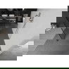 Mexen Kioto vrijstaande douchewand 140 x 200 cm, zwart frame 8 mm, geborsteld nikkel - 800-140-002-97-70