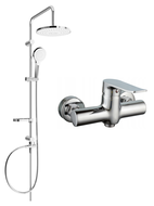 Mexen Erik ensemble de douche apparente avec pomme de douche et robinet de douche Pecos, chrome - 72740205-00