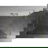 Mexen Kioto freistehende Duschwand 150 x 200 cm, schwarze Gitter 8 mm, gold gebürstet - 800-150-002-55-77