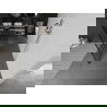 Mexen Kioto vrijstaande douchewand 140 x 200 cm, zwart raster 8 mm, geborsteld nikkel - 800-140-002-97-77
