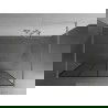 Mexen Kioto vrijstaande douchewand 140 x 200 cm, zwart raster 8 mm, geborsteld nikkel - 800-140-002-97-77