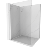 Mexen Kioto L Walk-in Shower Panel 80 x 200 cm, transparent, white - 800-080-103-20-00