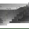 Mexen Kioto vrijstaande douchewand 100 x 200 cm, zwart raster 8 mm, geborsteld nikkel - 800-100-002-97-77